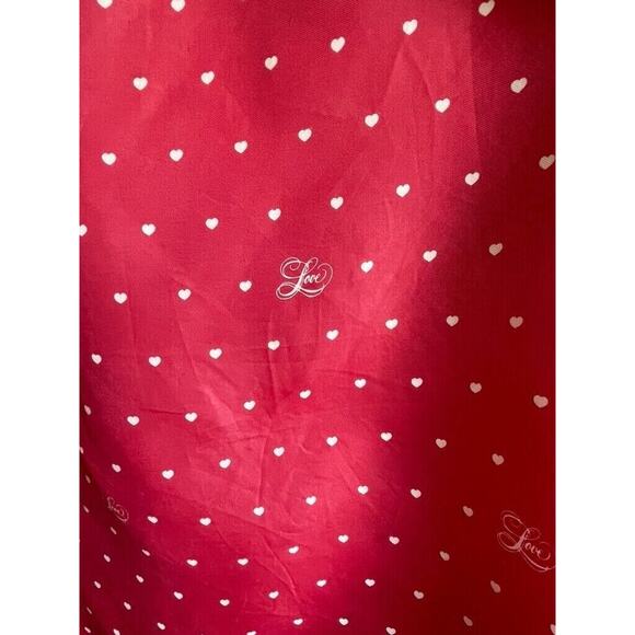 Vtg Valentine Hearts LOVE Scarf Hallmark Gift 26" Square - Picture 2 of 6